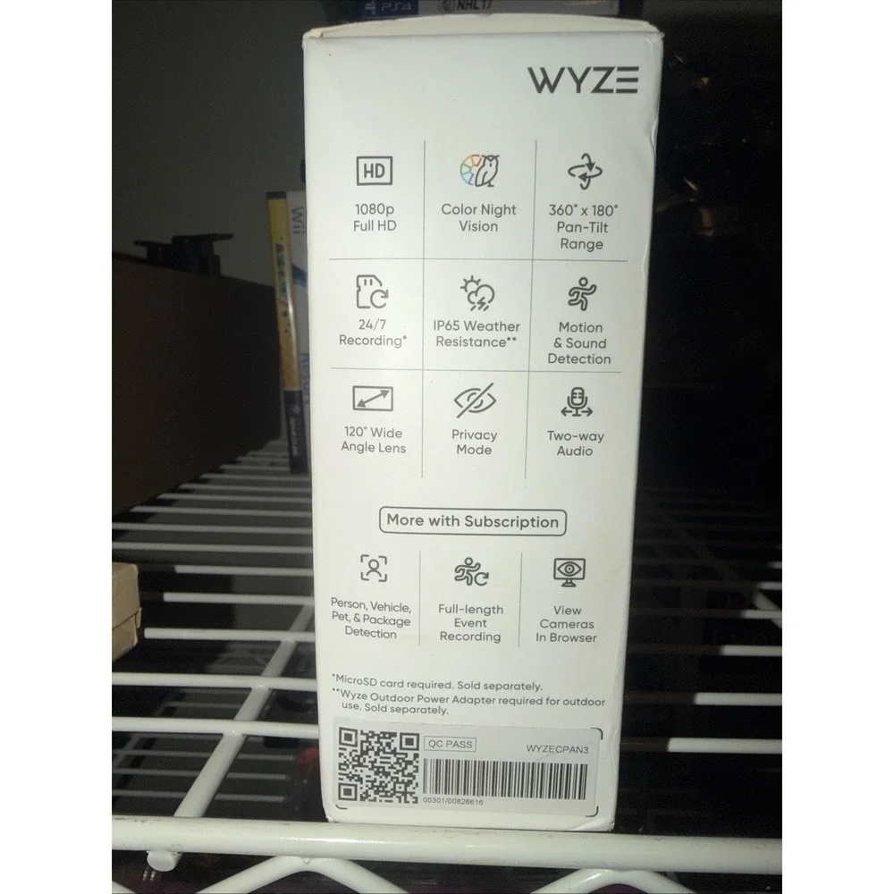 WYZE Cam Pan v3‎ Indoor/Outdoor IP65-Rated 1080p Pan/Tilt/Zoom Wi-Fi Smart Home